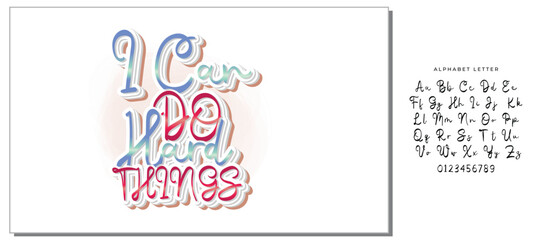 i can do hard things quote letter