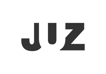 JUZ logo design. Initial letter J U Z bold font style for tech startups, consulting, corporate branding. Creative company name, headlines typography identity, trendy logotype.