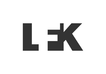 Fototapeta premium LFK logo design. Initial letter L F K bold font style for tech startups, consulting, corporate branding. Creative company name, headlines typography identity, trendy logotype.