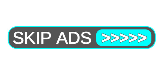 Obraz premium skip ads button web vector illustration
