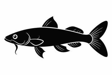 killifish sihouette black vector