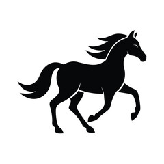 Galloping Horse Minimalist Vector Silhouette