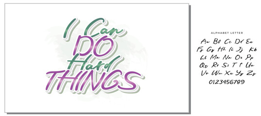 i can do hard things quote letter