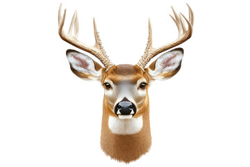 Isolated White Tailed Deer Head
