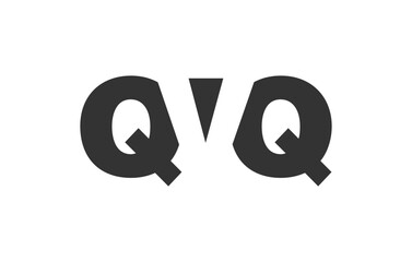 QVQ logo design. Initial letter Q V Q bold font style for tech startups, consulting, corporate branding. Creative company name, headlines typography identity, trendy logotype.