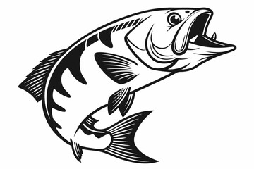 archerfish sihouette black vector