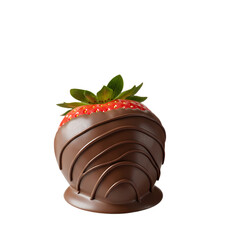 Delicious Chocolate Covered Strawberry A Sweet Treat isolated on Transparent Background