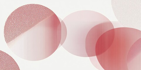 Red Circles Abstract dotwork design with modern and minimal background.