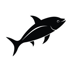 Leaping Tuna Minimalist Vector Silhouette