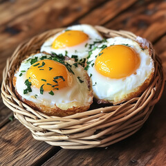 ried eggs, healthy meal, picture perfect for restaurants