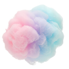 Pastel Pink and Blue Cotton Candy Texture Sweet Treat Background Image isolated on Transparent Background
