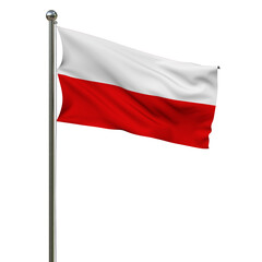 poland realistic flag