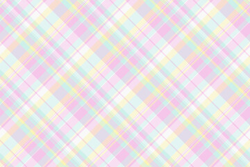 Abstract seamless check tartan, fashioned textile plaid vector. Hispanic background fabric texture pattern in light and white colors.