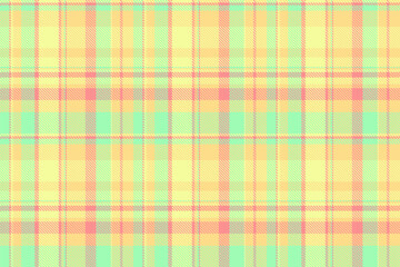 Duvet cover background plaid vector, tough check pattern seamless. Uk textile texture tartan fabric in amber and lime colors.