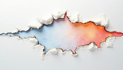 Obraz premium Irregularly shaped burn marks on pristine white surface, minimal, spots, image