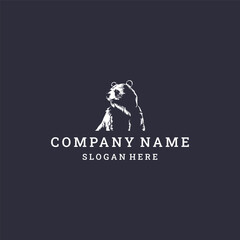 Bear logo vector icon illustration style