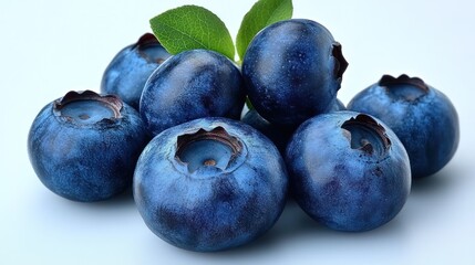 Obraz premium Fresh, plump blueberries clustered together