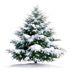 Fototapeta premium christmas tree isolated on white