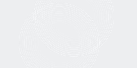 Abstract white glowing geometric lines on gray background. Modern shiny blue circle lines pattern. Futuristic technology concept. Suit for cover, poster, banner, brochure, header, website vector