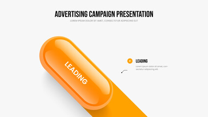 Enterprise Introduction Slideshow Design Vector Illustration. Creative Forecast One Option Diagram Presentation Template. Company Analysis 1 Step Infographic Slide Layout.