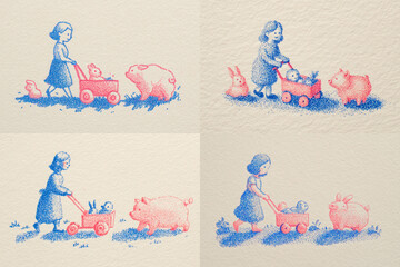 set of children