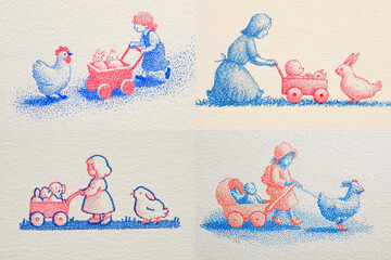 set of children