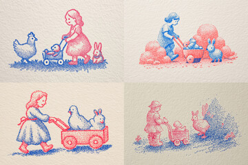 set of children
