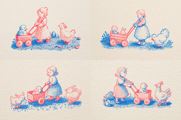 set of children