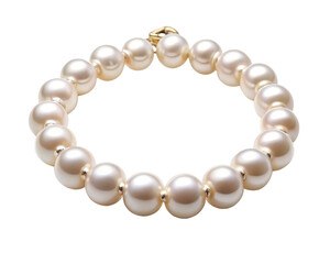 Obraz premium pearl necklace isolated on white background . File type PNG Transparent.