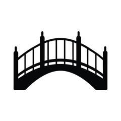 Bridge Single Color Vector Silhouette
