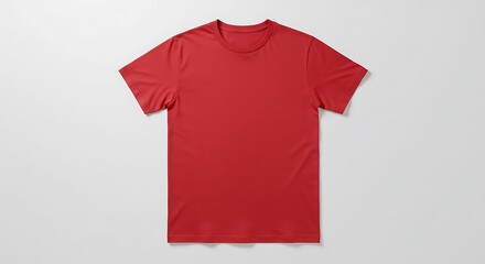 Plain Red T-Shirt Mockup: Apparel Design Template
