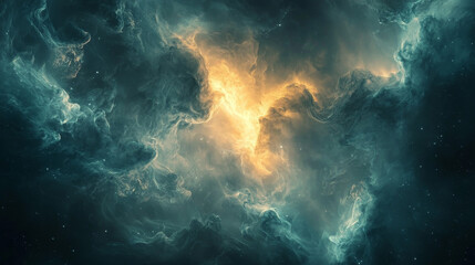 harmonious nebula cloud patterns swirling in an abstract cloud shape