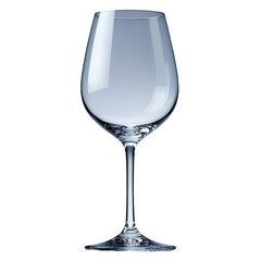 Stock photo of elegant clear wine glass isolated on black background on transparent background