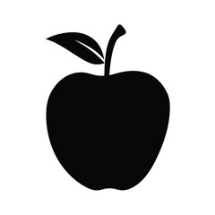 velvet apple vector silhouette icon, black and white illustration of fruits.