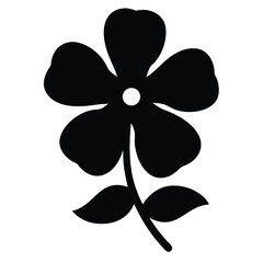 Black and white illustration of veronica speedwell , flower silhouette vector designs.