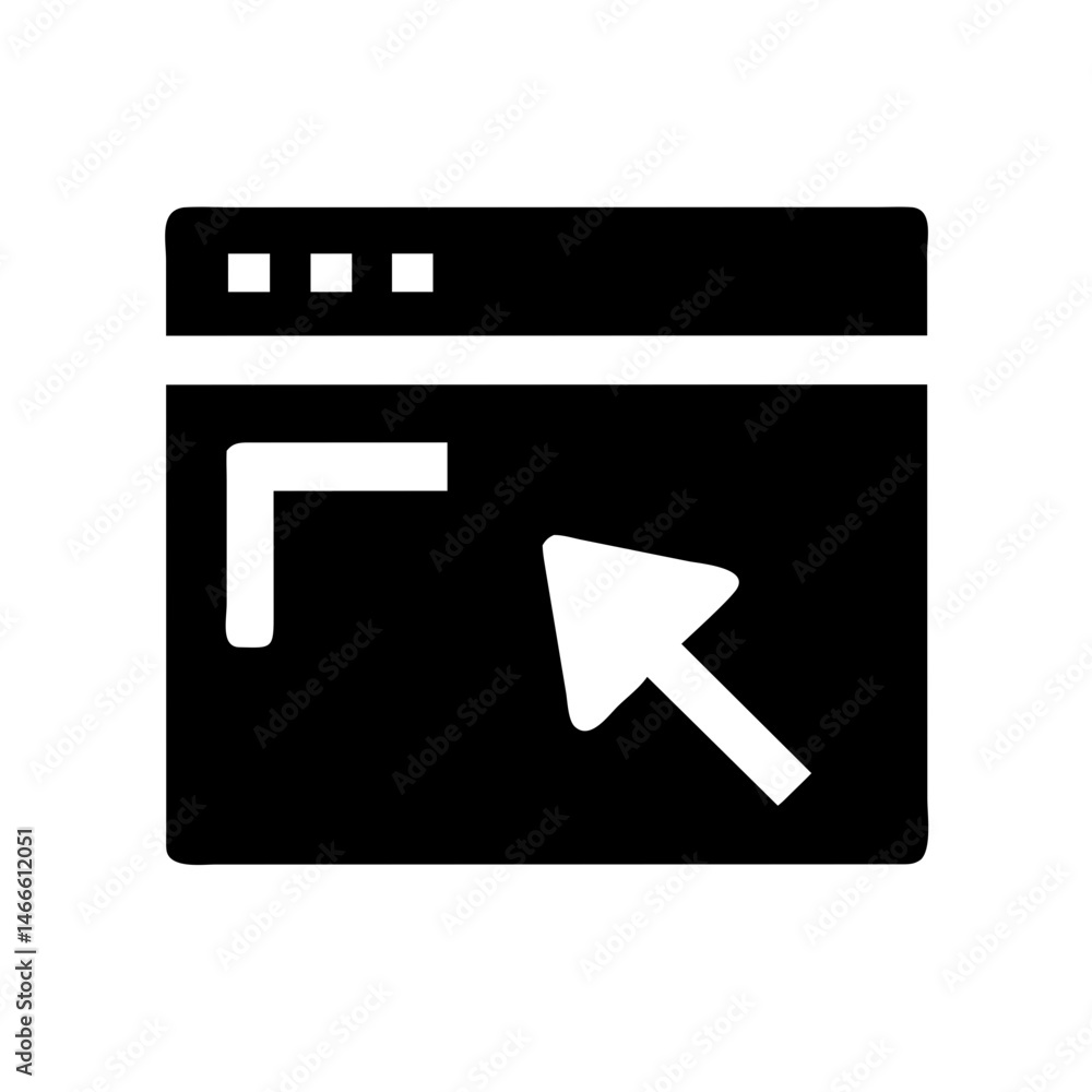 Aufkleber browser window icon, open in new tab, isolated