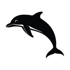 Diving Dolphin Sleek Vector Silhouette