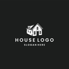 House logo vector icon illustration style