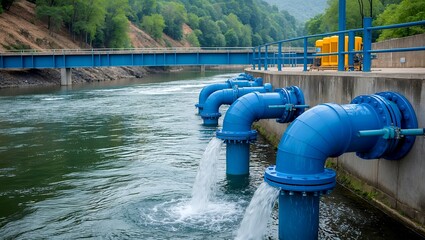 Purified water discharge from sustainable treatment plant
