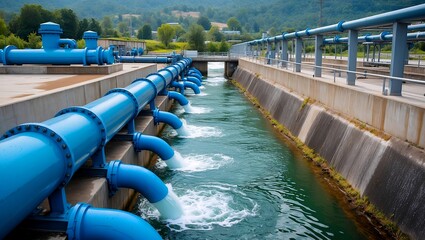 Purified water release from sustainable treatment plant