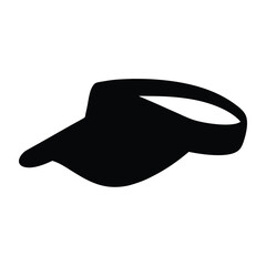 visors vector silhouette icon, black and white illustration of footwear.