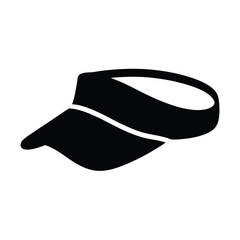 visors vector silhouette icon, black and white illustration of footwear.