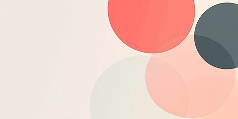 Abstract Circles  A minimal and calm design with overlapping shapes.