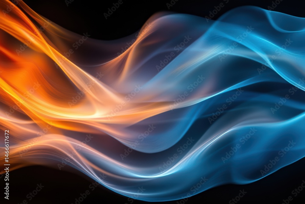 Poster abstract fire and ice design element on background