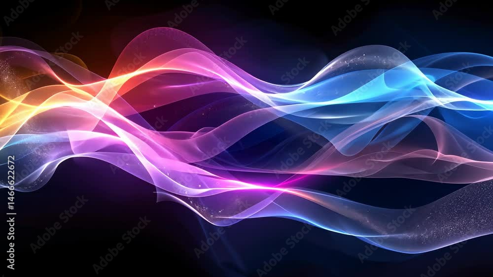 Canvas Prints abstract colorful waves: a symphony of light and color