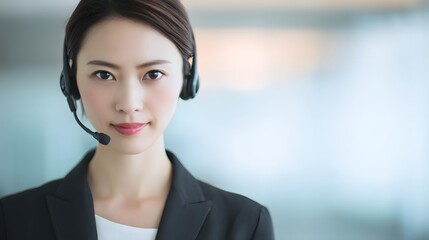A Professional Japanese Woman in a Business Setting Depicts Cultural Sensitivity and Customer Service with an Empathetic Approach to Communication and Problem Solving