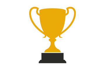 Golden trophy award achievement and celebration icon