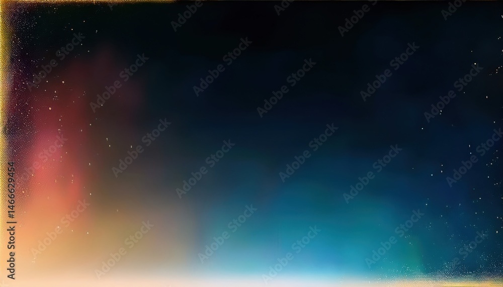 Poster gradient nebula background with cosmic glow and vintage light leaks for web design, poster, branding