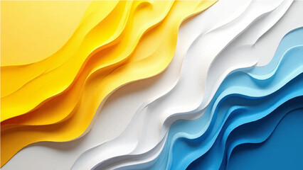 Abstract yellow white blue textured background design.
