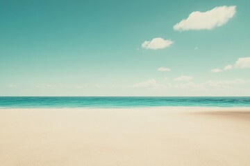 Empty Beach Scene Under A Sunny Sky
